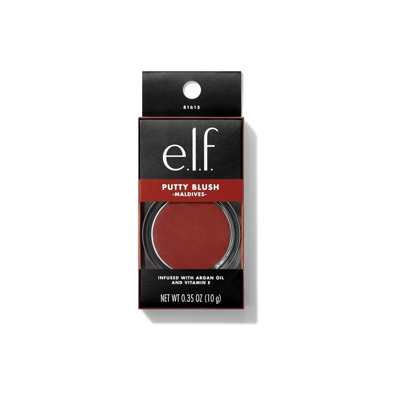 e.l.f. Putty Blush, Creamy & Ultra Pigmented Formula, Infused with Argan Oil & Vitamin E, Maldives, 0.35 Oz (10g) e.l.f.