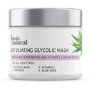 Exfoliating Glycolic Face Mask & Scrub - Anti Aging, Acne & Blackhead Treatment for Brightening and Exfoliation with Turmeric & Vitamin C - Natural AHA Enzyme Exfoliant for Scars & Glowing Skin InstaNatural Store