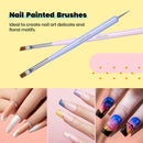 Beetles Nail Art Brushes Set Gel Polish Nail Art Design Pen Painting Tools with Nail Extension Gel Brush, Builder Gel Brush, Nail Art Liner Brush and Nail Dotting Pen for Salon at Home DIY Manicure beetles Gel Polish