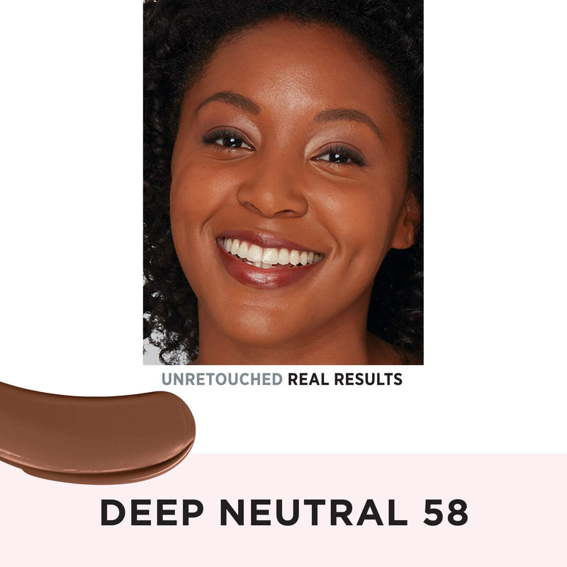 IT Cosmetics Your Skin But Better Foundation + Skincare, Deep Neutral 58 - Hydrating Coverage - Minimizes Pores & Imperfections, Natural Radiant Finish - With Hyaluronic Acid - 1.0 fl oz It Cosmetics