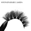 Real 3D Mink Lashes High Volume False Eyelashes Mink Strip 16mm Bushy Hand Made Strip Natural Fluffy Reusable Make Up Eyelashes For Women with Tweezers SWINGINGHAIR 1 pair SWINGINGHAIR Store