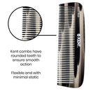 Kent 12T All Coarse Hair Detangling Comb Wide Teeth Pocket Comb for Thick Curly Wavy Hair. Hair Detangler Comb for Grooming Styling Hair, Beard and Mustache. Saw-Cut Hand Polished. Handmade in England KENT Store