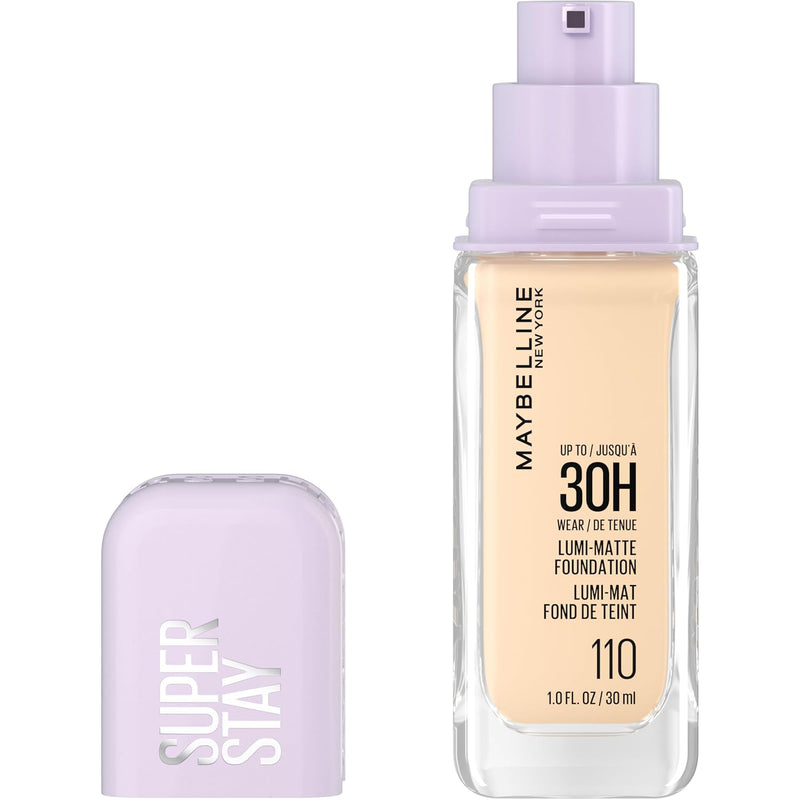 Maybelline Super Stay Lumi-Matte Foundation, Lightweight and Buildable Full Coverage Foundation Makeup For Up To 30HR Wear, 102, 1 Count - Infinity Warehouse
