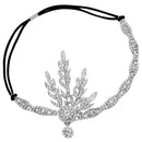 BABEYOND Art Deco 1920's Flapper Great Gatsby Inspired Leaf Medallion Pearl Headpiece Headband Silver BABEYOND