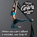 Grip-iT Hand Grip Spray | Better Grip for Aerial Silks & Yoga Swing | Tennis Racket Grip Tape & Pickle Ball Raquette Grip Replacement | Confident Pole Grip for Pole Dancing | Rosin Based 2 oz SPIN IT GRIPPING SOLUTION