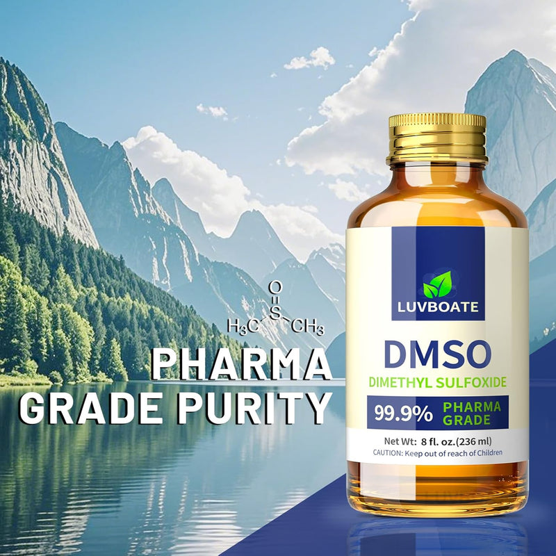 DMSO 99.9% Pharma Grade, Pure Liquid Dimethyl Sulfoxide 16 fl.oz in Glass Bottle with Dropper, Non-Diluted, Low Odor Infinity Warehouse