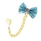 Disney Frozen 2 Hair Accessories - Princess ELSA Large Sky Blue Bow with Blond Faux Hair Braid with Snowflake Diamonds - Long Thick Hair Braid Extension With Hair Band - By Luv Her Luv Her