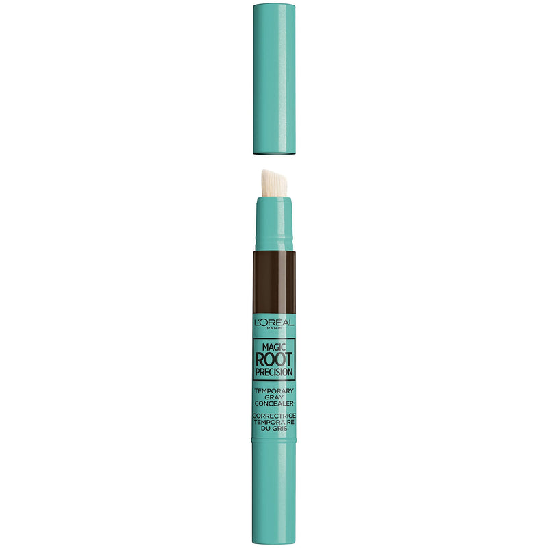 L'Oreal Paris Magic Root Precision Temporary Gray Hair Color Concealer Brush, 4 Dark Brown, 0.05 fl; oz. L'Oreal Paris
