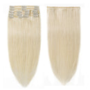 MY-LADY Clip in Remy Human Hair Extensions Highlighted Highlight 10"-24" Grade 7A Quality Full Head 8pcs 18clips Long Soft Silky Straight for Beauty Fashion 120g 24" / 24 inch