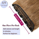 Clip in Hair Extensions 100% Human Hair 8 Inch Short Thin Clip on Human Hairpieces Standard Weft One Piece 5 Clips 40g Soft Silky Straight Hair for Women