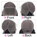 Lace Frontal Deep Wave Human Hair Wigs Pre Plucked for Black Women Brazilian Deep Curly Human Hair Wigs 150% Density 13×4 Lace Front Longest Curly Wig Natural Black Color (24inch) Kameilun