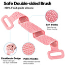 HOPESO Shower Silicone Back Scrubber, Silicone Bath Body Brush, Easy To Clean-Exfoliate, Improve Your Blood Circulation,Silicone Back Scrubber For Shower (Pink upgraded version) HOPESO