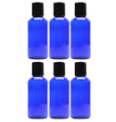 4oz Empty Cobalt Blue Plastic Squeeze Bottles with Disc Top Flip Cap (6 pack); BPA-Free Containers For Shampoo, Lotions, Liquid Body Soap, Creams (4 ounce, Cobalt Blue) Cornucopia Brands