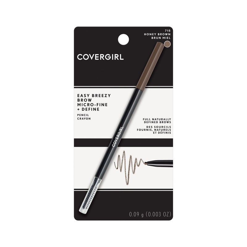 COVERGIRL Easy Breezy Brow Micro-Fine + Define Pencil, Honey Brown, 0.03 Pound (packaging may vary) COVERGIRL