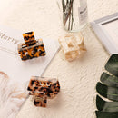 MagicSky 4PCS Hair Claw Clips, Acrylic Hair Banana Barrettes, Celluloid French Butterfly Jaw Clips, Tortoise Shell Grip Pin Teeth Clamp -Leopard print Stylish Hair Accessories for Women Girls Magicsky
