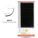 BEYELIAN Mink Ellipse Flat Eyelash Extensions MATTE Black Individual Semipermanent Lash Building Extensions C Curl 0.20mm 10mm BEYELIAN