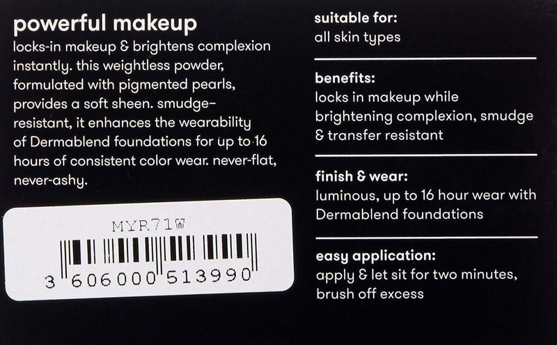 Dermablend Illuminating Banana Powder, Loose Setting Powder Makeup for Brightening and a Long-Lasting Luminous Finish, up to 16hr Wear, 0.63 oz Dermablend