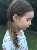 Heliums Small Light Blonde Hair Elastics, 2mm Mini 1 Inch Sized Match Hair Ties for Kids, Braids and Fine Hair - 48 Count Heliums