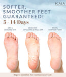 Foot Peel Exfoliating Mask (2 pack) - Deep Skin Exfoliation for Dry Cracked Feet, Calluses, and Rough Heels for Men & Women. Get Baby-Soft and Smooth Feet with Scala Foot Peel Mask Scala