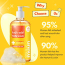 Muun Body Wash with AHA&BHA Exfoliating, 16.9 Fl Oz/500ml Prevent Ingrown Hair Even Skin Tone Underarm Bikini, Smoothe & Soften Body Wash Infinity Warehouse