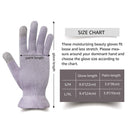 MIG4U Moisturizing Beauty Gloves Touchscreen Overnight Sleeping Glove for Women Dry Hands, Nighttime Lotion, Eczema, SPA, Cosmetic Treatment, grey purple 6 pairs size l/xl MIG4U