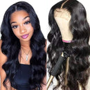 UNice Hair Body Wave Lace Front Human Hair Wigs, Unprocessed Brazilian Virgin Human Hair 13X4 Lace Frontal Wig Pre Plucked with Baby Hair 150% Density (18 Inch) UNICE Store