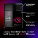 MitoQ +Heart Premium CoQ10 Antioxidant - Contains Mitoquinol Mesylate, Magnesium, L-Carnitine & Vitamin D3 - Supports Cardiovascular and Circulatory Health, & Cell Vitality (60 Capsules) Infinity Warehouse