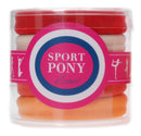 L. Erickson Sport Pony, Orange/Red Multi, Set of Five - Exceptionally Secure with Gentle Hold L. Erickson