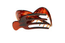 Parcelona French Infinity Loop Tortoise Shell Brown 3” Cellulose Acetate Side Slide In Yoga Flat Teeth Hair Claw Clip Clutcher for Women and Girls (Tortoise Shell Brown) Parcelona