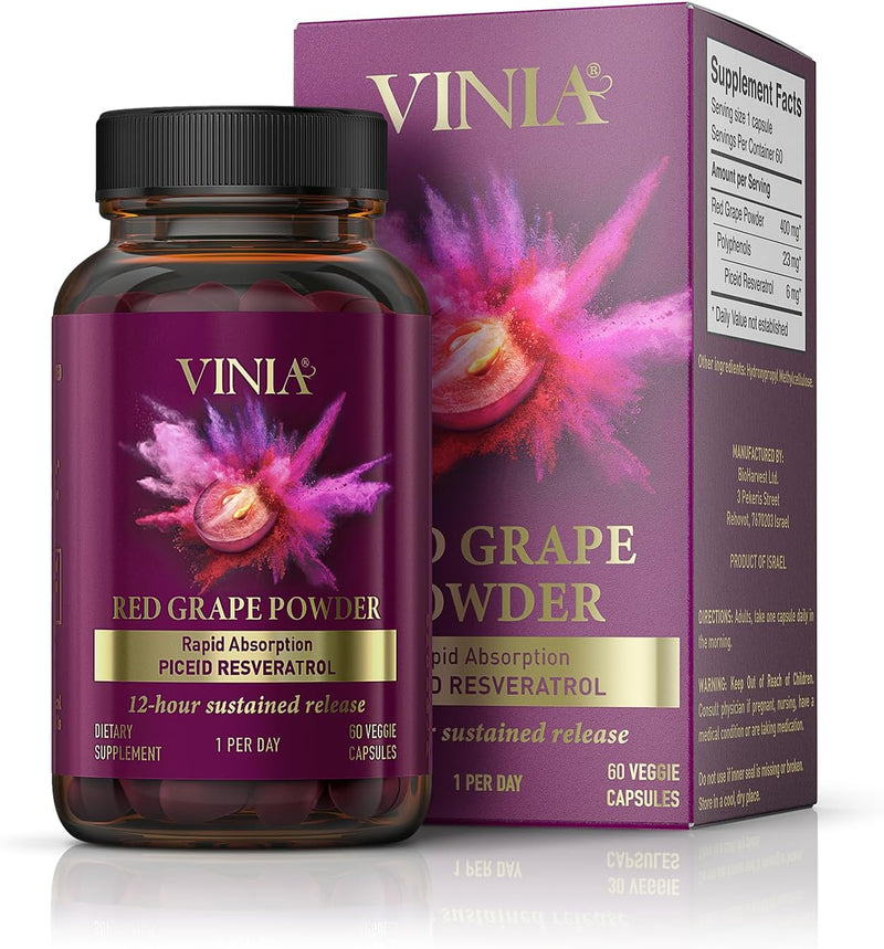 12-Hour Long-Lasting Piceid Resveratrol Supplement. Nitric Oxide Supplement. Supports Heart Health, Blood Flow, Boost Oxygen Superfood Powder, Keto Friendly. Vegan & Non-GMO. 60 Day Supply. Infinity Warehouse