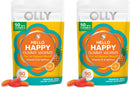 OLLY Hello Happy Gummy Worms, Mood Balance Support, Vitamin D, Saffron, Adult Chewable Supplement, Tropical Zing - 60 Count Infinity Warehouse