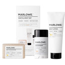 MARLOWE. Men's Grooming Santal Body Set, Features No. 102 Scrub Soap Bar, No. 024 Deodorant & No. 002 Body Lotion, Warm Amber, Sandalwood & Citron Scent Infinity Warehouse