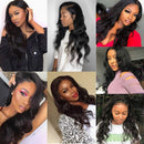 Body Wave Human Hair Wigs for Black Women 4x4 Lace Closure Wig Brazilian Human Hair Pre Plucked with Baby Hair 150% Density Natural Hair Line 14 inch Daenerys