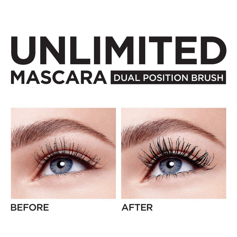 L'Oreal Paris Makeup Unlimited Lash Lifting and Lengthening Washable Mascara, Black Brown L'Oreal Paris