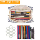Large Makeup Bag Zipper Pouch Travel Cosmetic Organizer for Women and Girls (Large, Elephant) Narwey