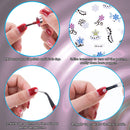 5000+ Pieces Nail Art Stickers 100 Sheets Flower Butterfly Leaf Nail Decal Stickers Adhesive 3D Nail Stickers with Tweezers for Women Girls DIY Nails Home Party Favors Blulu