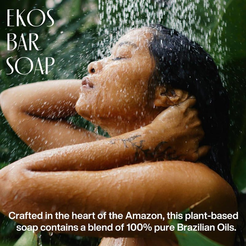 natura - Ekos Ucuuba, Castanha, Andiroba, Maracujá Bar Soap Set (4 Pack) - 1 Exfoliating Bar, 3 Other Bars - Vegetable Oils - Vegan Skin Care - Brazilian Beauty Secrets - Self Care - 3.5oz (100g) Infinity Warehouse