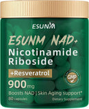 ESUNM Liposomal NAD+ Supplement with Resveratrol, NMN Supplement NAD Resveratrol Support Cellular Health, Stamina & Healthy Aging,Third-Party Tested，80 Capsules Infinity Warehouse