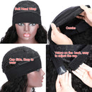 UNice Hair Headband Scarf Human Hair Wig Water Wave Human Hair Glueless Wig No plucking wigs for women Brazilian Virgin Hair Non Lace Front Wig 150% Density 14inch UNICE Store