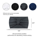 DRESHOW Cross Headbands Vintage Chiffon Head Wrap Stretchy Moisture Hairband Twisted Cute Hair Accessories (4 Pack Knotted Cloth B) DRESHOW