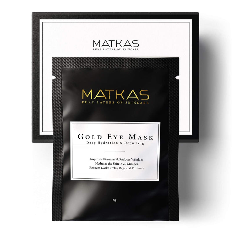 MATKAS Gold Under Eye Patches - 0.3% Pure Retinol + Hyaluronic Acid + Collagen for Dark Circles, Wrinkles, and Puffy Eyes, Under Eye Mask Puffiness Treatment for Women, Under Eye Gel Pads, Bag Patch MATKAS