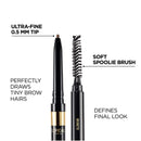 L'Oreal Paris Makeup Brow Definer Waterproof Eyebrow Pencil, Ultra-Fine Mechanical Pencil, Draws Tiny Brow Hairs and Fills in Sparse Areas and Gaps, Soft Black, 0.003 Ounce (Pack of 1) L'Oreal Paris