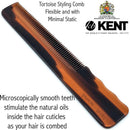Kent R18T Handmade All Fine Tooth Pocket Comb for Men, Hair Comb Straightener for Everyday Grooming Styling Hair, Mustache and Beard, Use Dry or with Balms, Saw Cut and Hand Polished, Made in England KENT