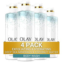 Olay Exfoliating & Hydrating Body Wash With Deep Sea Minerals Coconut Water and Vitamin B3 20 fl oz (Pack of 4) Infinity Warehouse