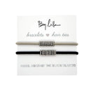 By Lilla Shaker Elastic Hair Ties and Bracelets | Set of Two Hair Tie-Bracelets | Hair Accessories for Women | No Crease Hair Ties & Women’s Bracelets (Black/Starfish/Silver) By Lilla