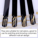 KINGMAS 3 Set 150pcs Nail Swatches Sticks Nail Art Color Display False Nail Tips Polish Practice Sticks (Black) KINGMAS