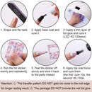 Makartt Nail Art Foil Glue Gel with Flowers Nail Art Foil Transfer Stickers Nail Art Supplies Foil Transfers 10 Rolls Nail Decals Nail Extension Gel Art Decorations for Women Makartt