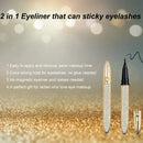 2020 Upgraded Self-adhesive Eyeliner,2 in 1 Eye Liner Pen Diamond Bling Glitter Liquid Eyeliner No Glue, Non Magnetic, Eye Liner for Eye Makeup and Wear Normal False Eyelashes (Queen Pearl White) LETGO