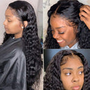 QTHAIR 14A Lace Front Wig Human Hair Deep Wave Wig 4×4 Brazilian Human Hair Wig for Black Women Human Hair Curly Wigs Pre Plucked With Baby Hair Natural Color 14 inch QTHAIR