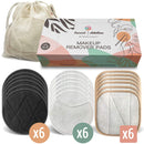 SWEET ADELINE Reusable Makeup Remover Pads -18 pcs + Laundry Bag + Gift box for storage | Reusable cotton rounds | reusable cotton pads for all skin types | Organic Reusable Facial Rounds | Trifecta Living Co.